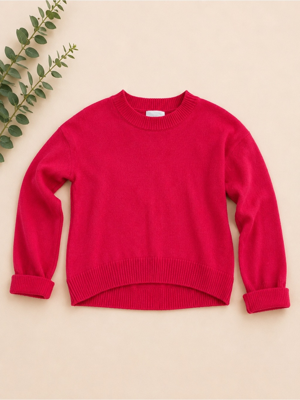 Olive & Oak Women's Crewneck Sweater in Vibrant Pink